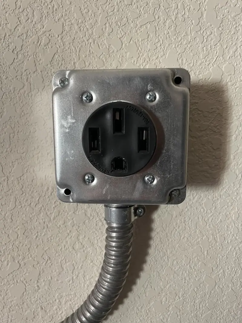 NEMA 14-50 outlet installed for Electrical Panel Upgrade in Seal Beach